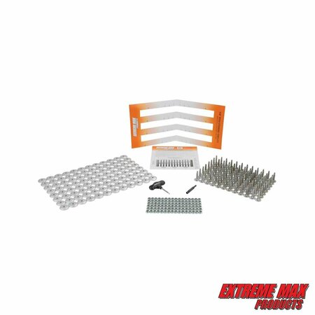 EXTREME MAX Extreme Max 5001.5466 96-Stud Track Pack with Round Backers - 1.15" Stud Length 5001.5466